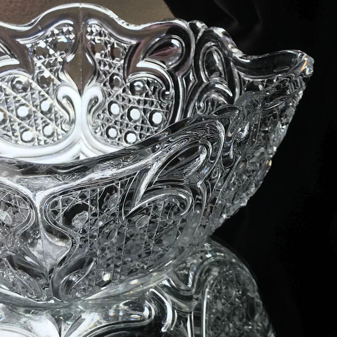 オールドバカラBaccarat極上ボウル★ダイヤモンドとアール・ヌーヴォーの曲線