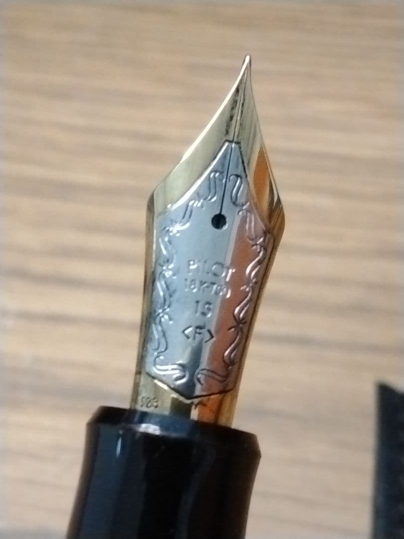 パイロット万年筆カスタム 槐 エンジュ モクメ　18K-750 15 F