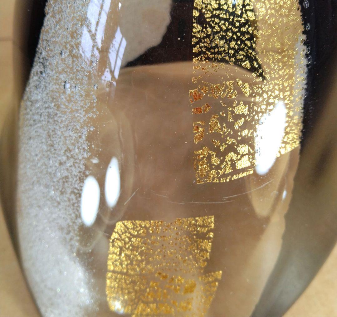 【本物保証】岩田藤七(文化功労者) ガラス花器 共箱 写生銘入り激レア希少品