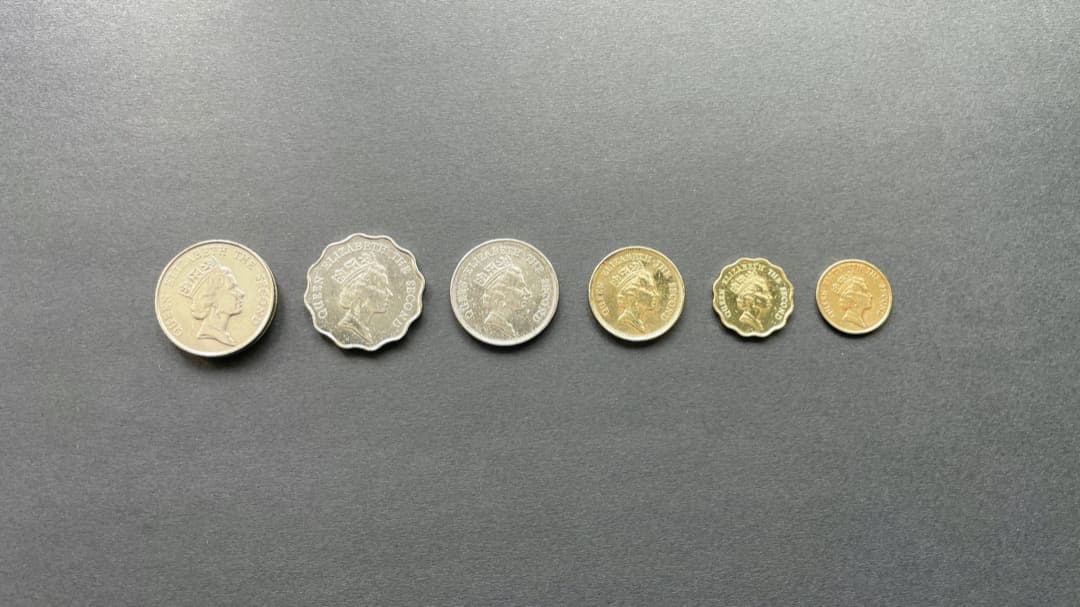 エリザベス2世 Hong Kong Dollars 香港廃盤硬貨６種類セット