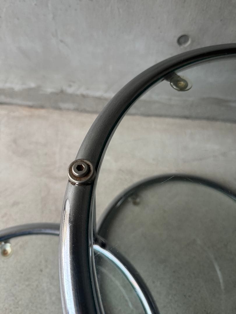 ミッドセンチュリー　ラウンドテーブル　スペースエイジ　Y2K