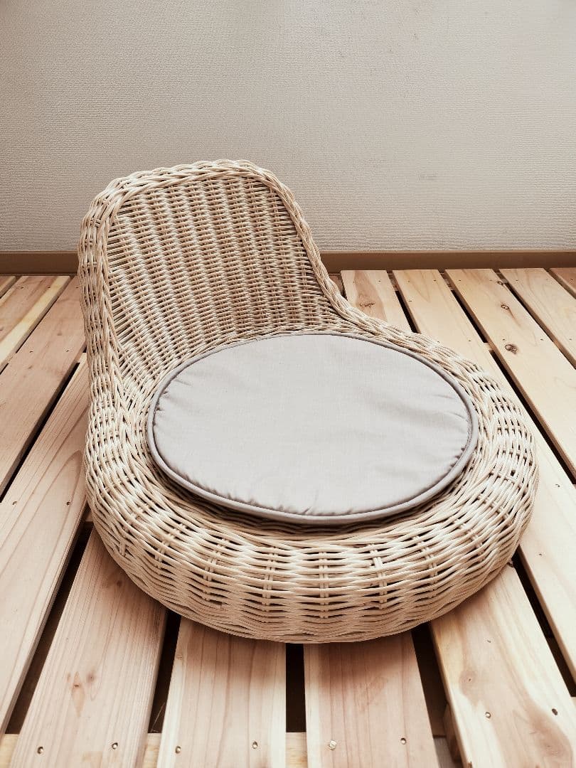 ラタン 座椅子 籐 クラフト 和室 座いす アジアン リゾート 2個セット ペア