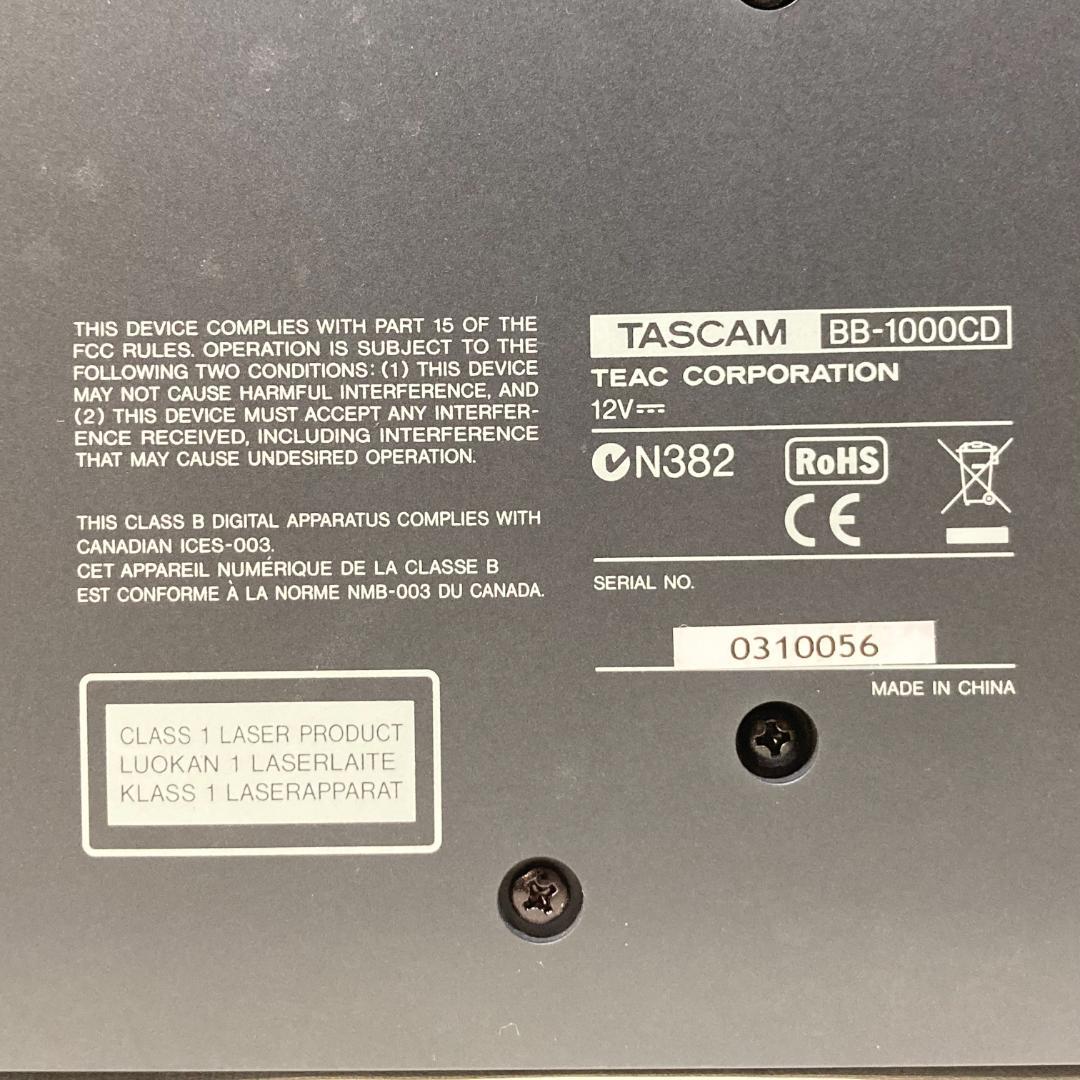 美品 TASCAM BB-1000CD ポータブルCD/SDレコーダー