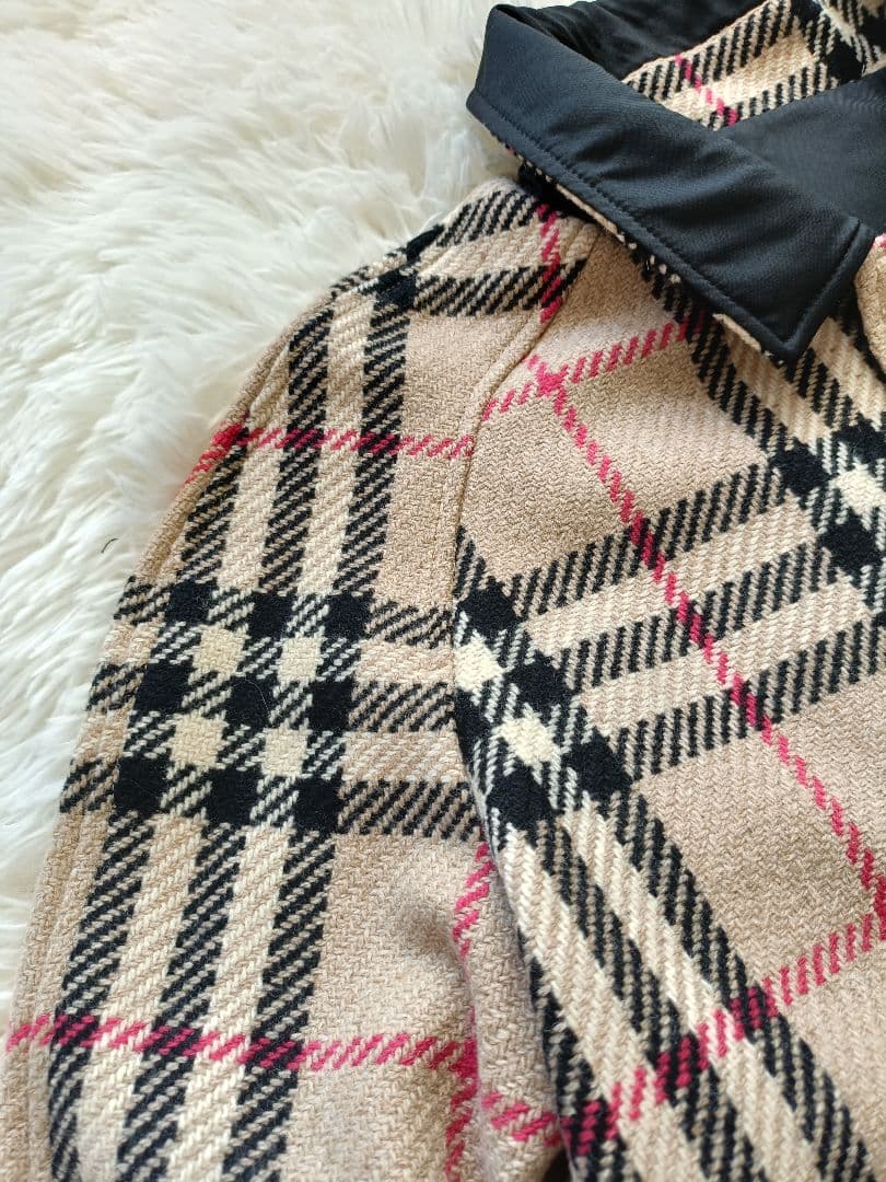 美品　 バーバリーロンドン　ノバチェック　リバーシブル　ジャケット コート　毛