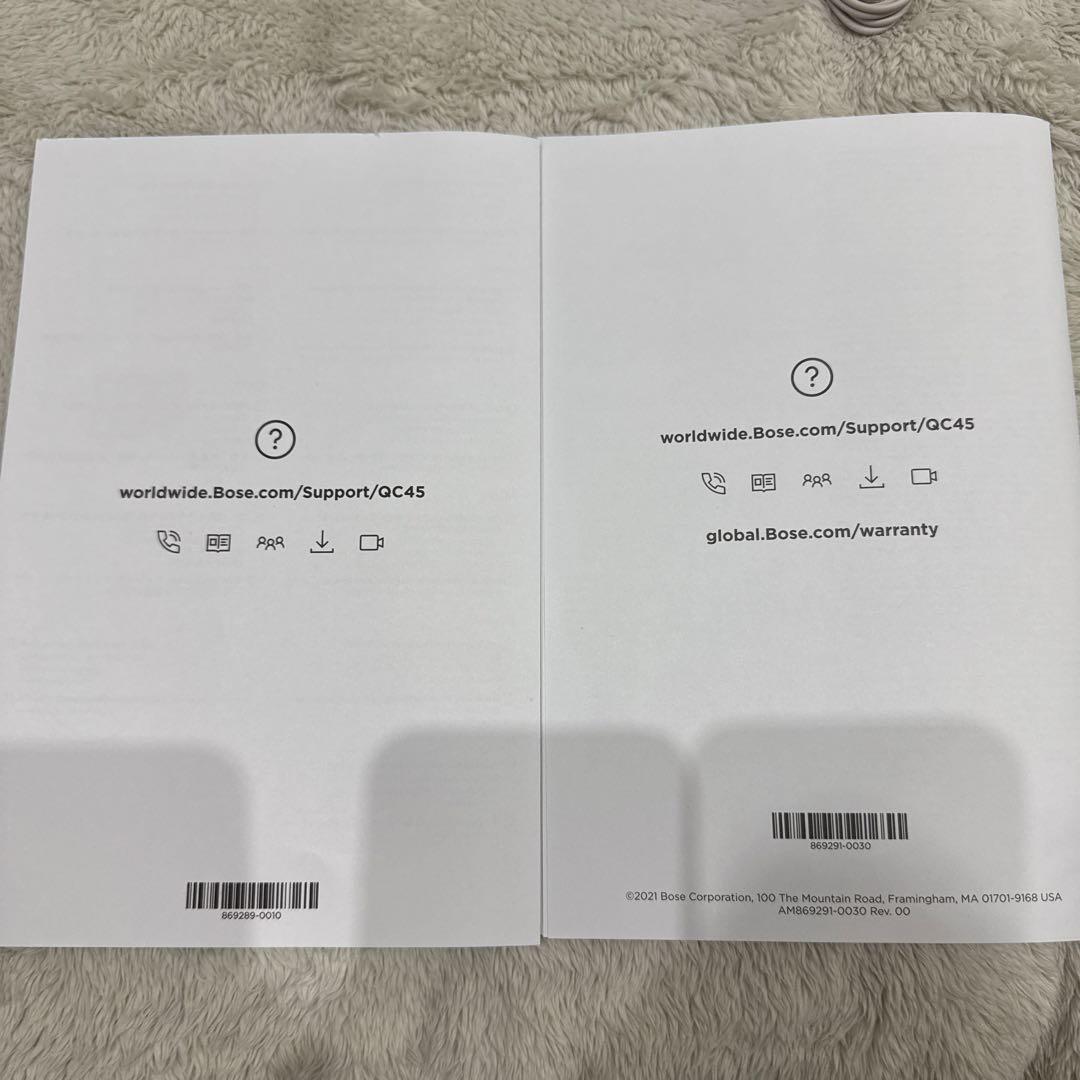 Bose QC-45 ワイヤレスヘッドホン ホワイト