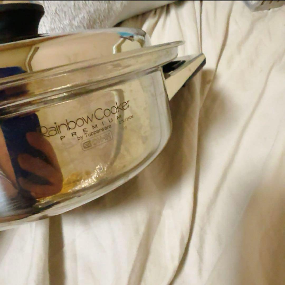 【美品】タッパーウェア レインボークッカープレミアム22cm両手鍋