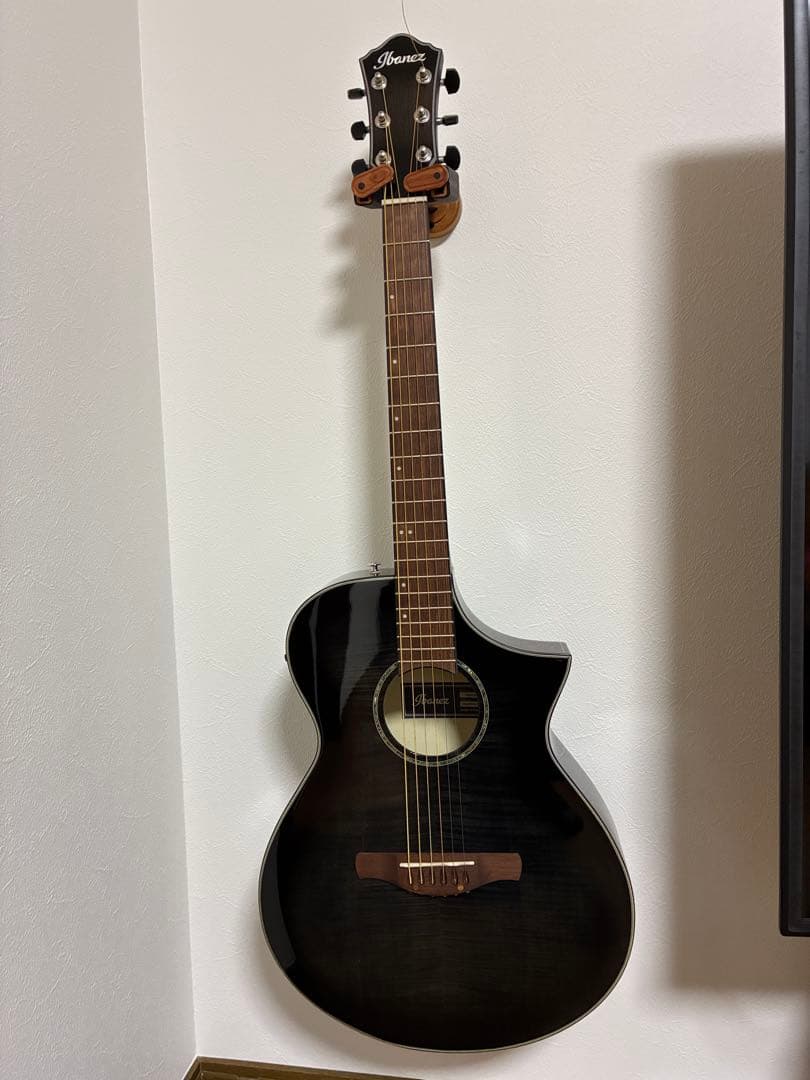 2023.03購入ほぼ未使用Ibanez エレアコブラックAEWC400-TKS