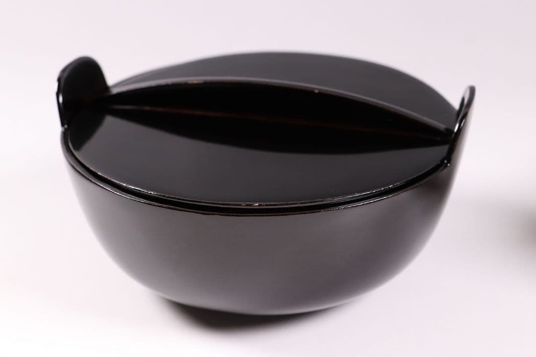 MA27 木製漆器 鍋形菓子椀 十客 鯛蒔絵 金蒔絵 色蒔絵 黒塗 木箱 魚