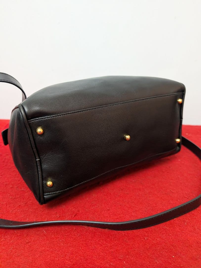 美品 極希少！Gucci バンブー レザーハンドバッグ ボストンバッグ 2way