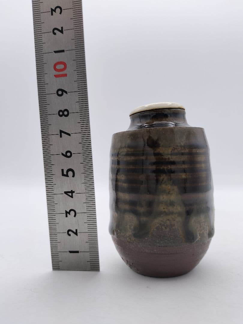 c629 茶入 丹波　藤種緞子 森本陶谷 木箱 茶道具 古物