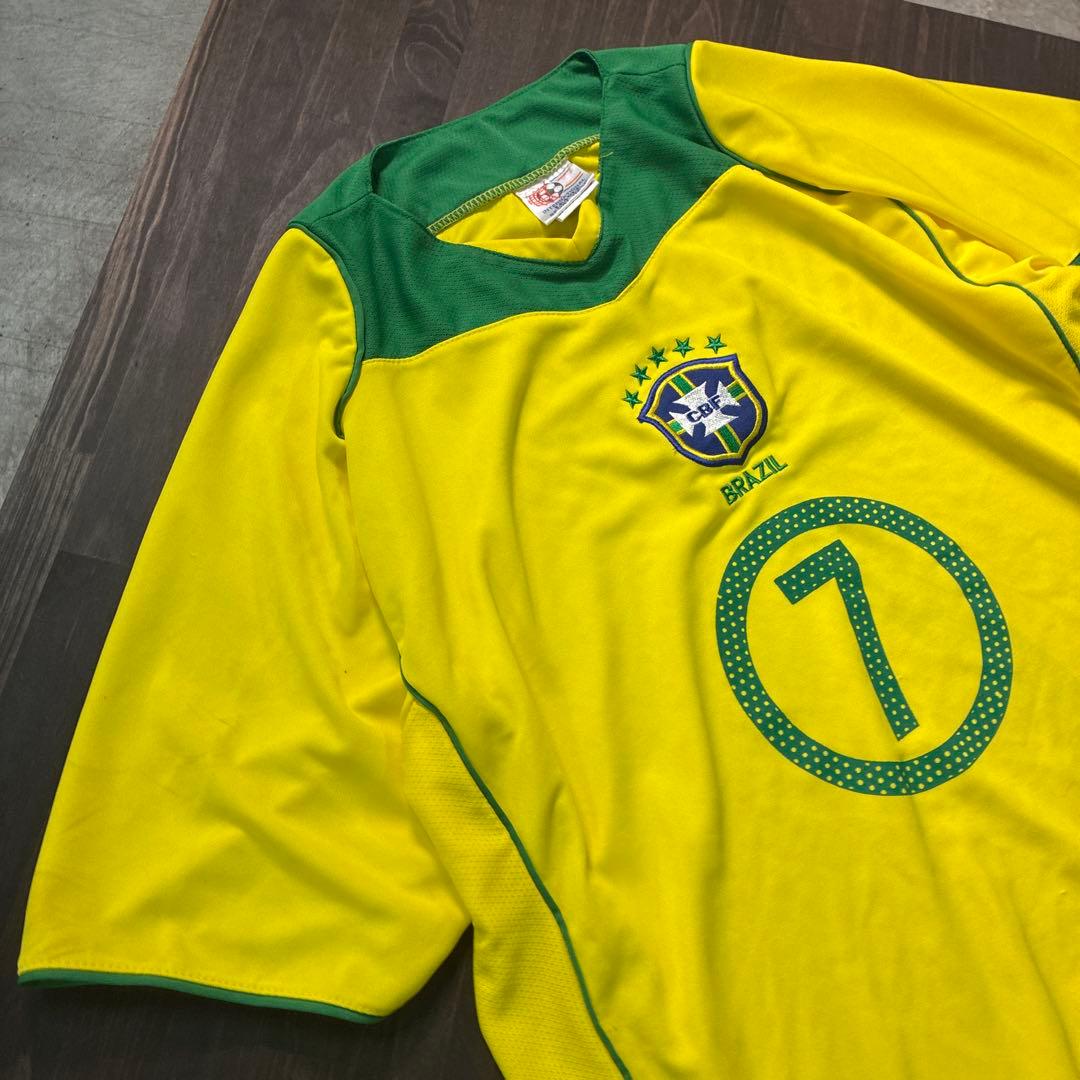 ★8SM2 ブラジル代表　ロナウジーニョ　ゲームシャツ　#7 サッカーシャツ古着