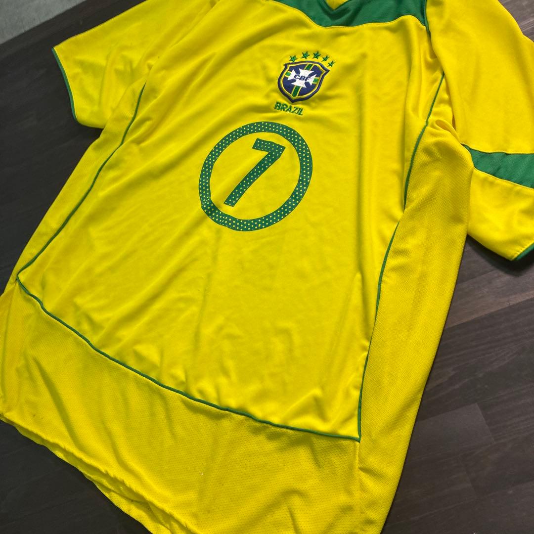 ★8SM2 ブラジル代表　ロナウジーニョ　ゲームシャツ　#7 サッカーシャツ古着
