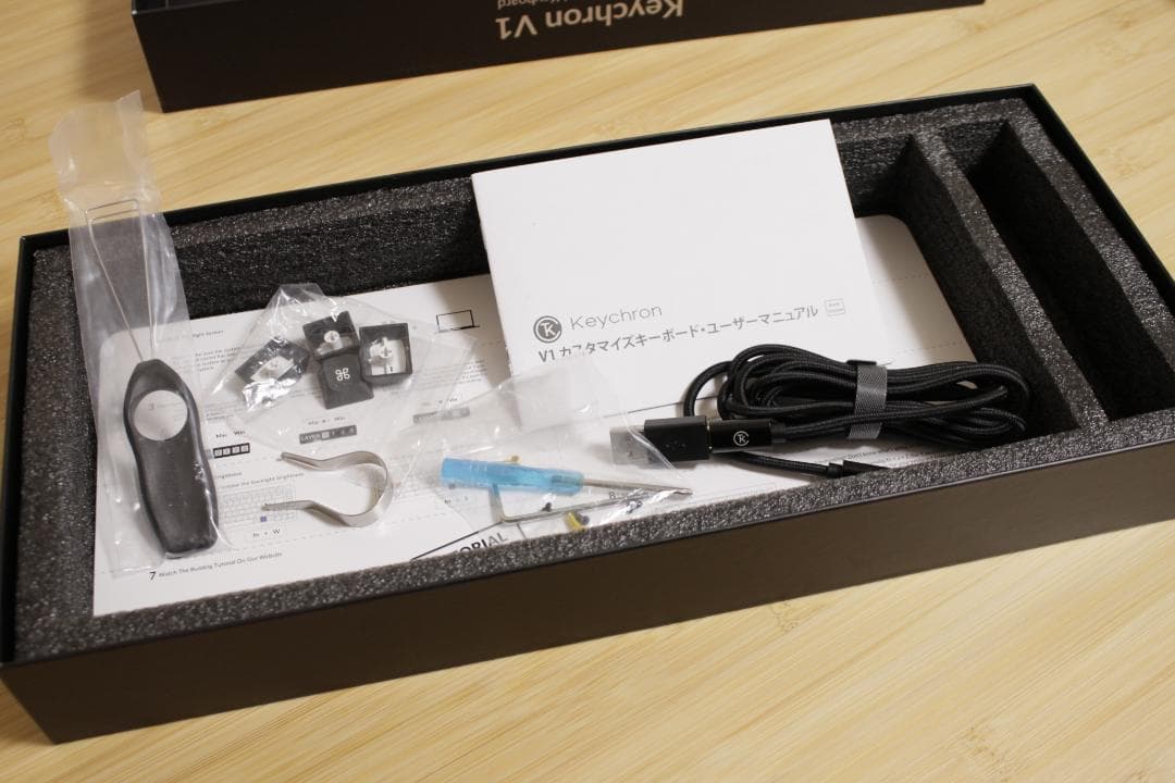 【Keychron】V1 Knob フロストブラック US ANSI 配列