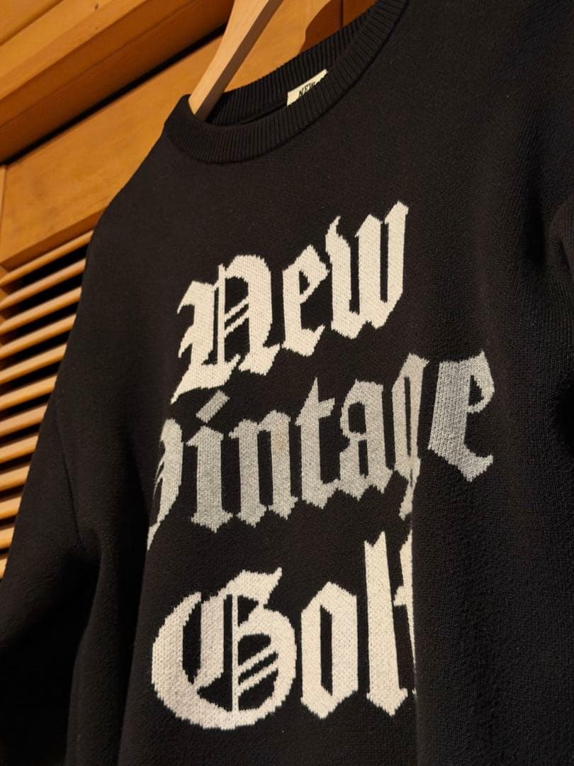 NEW VINTAGE GOLF ニット　Mサイズ　ゴルフウェア　ブラック