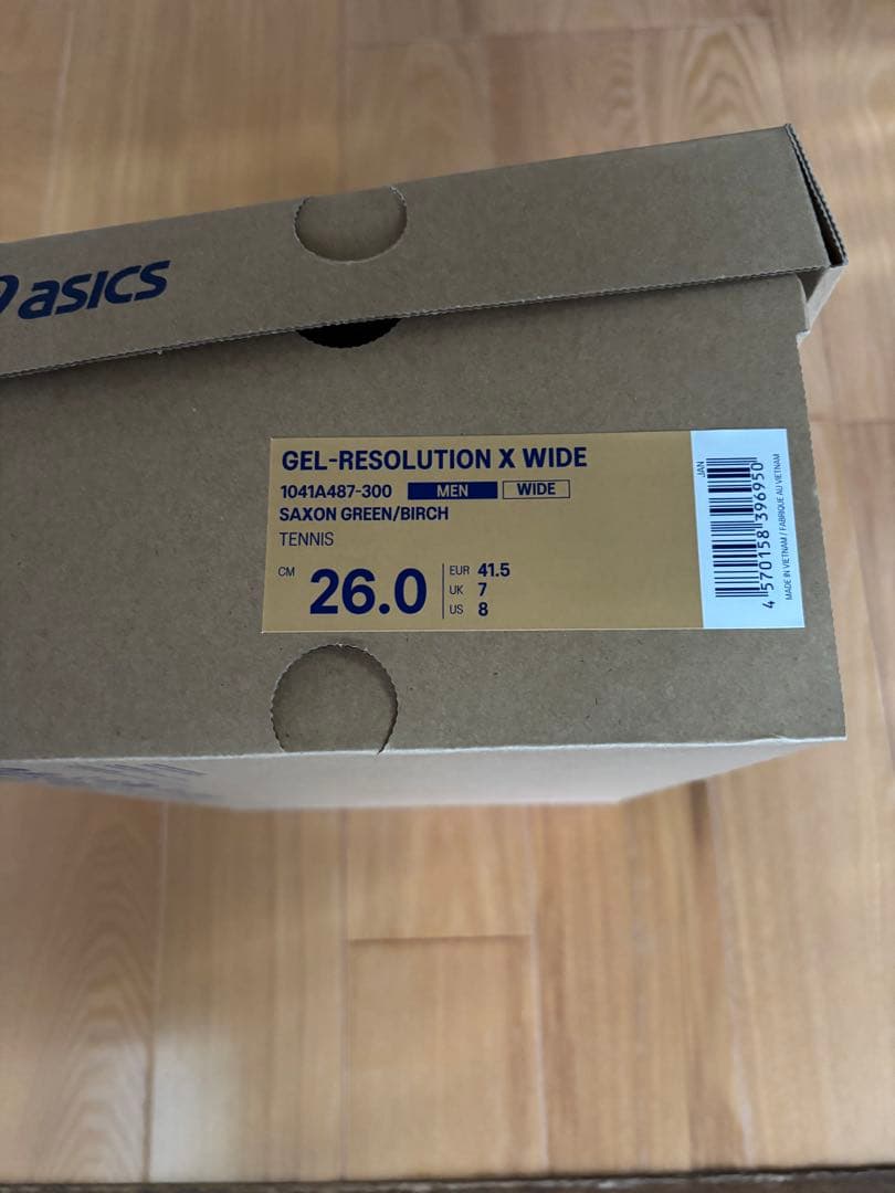 新品同様　アシックス RESOLUTION X WIDE ＡＣ用　26.0cm