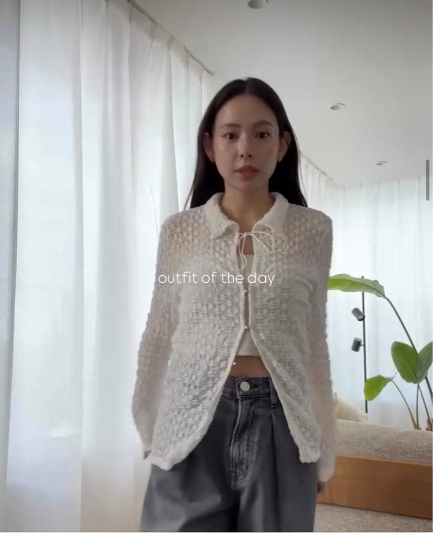 【USAGI ONLINE限定】shrink lace blouse