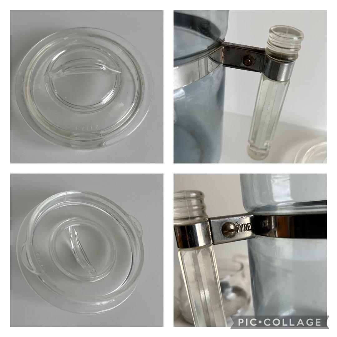 オールドパイレックス　パーコレーター　６カップ　ストレートハンドル