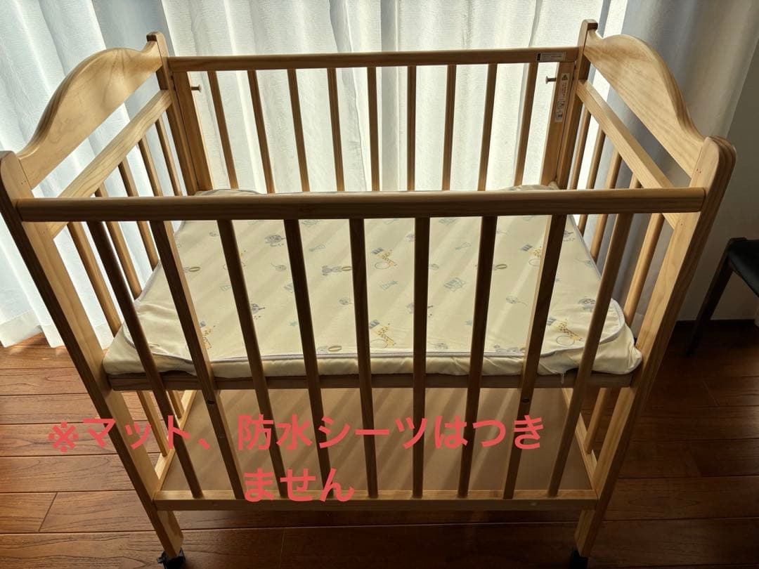 ティンバーベビーベッドミニ　ハイタイプ　ナチュラル