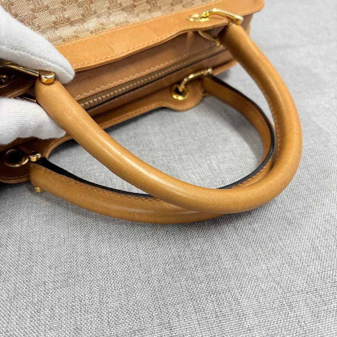 CELINE セリーヌ マカダム柄 トリオンフ ミニボストンバッグ ハンドバッグ