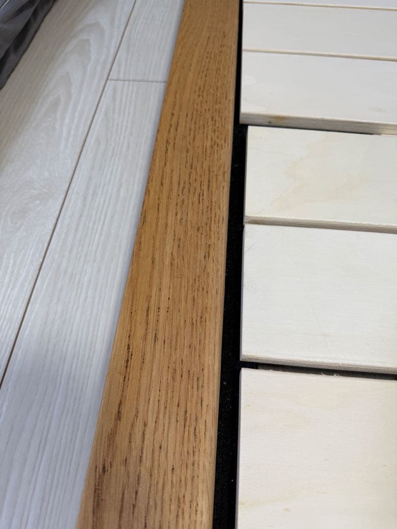 ダブルベッドフレーム 木製 無印良品　オーク材