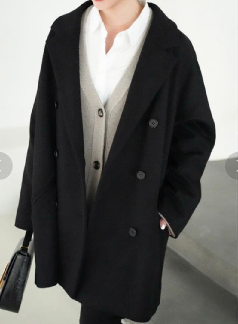 Deuxieme Classe Short Double コート　 カシミヤ混