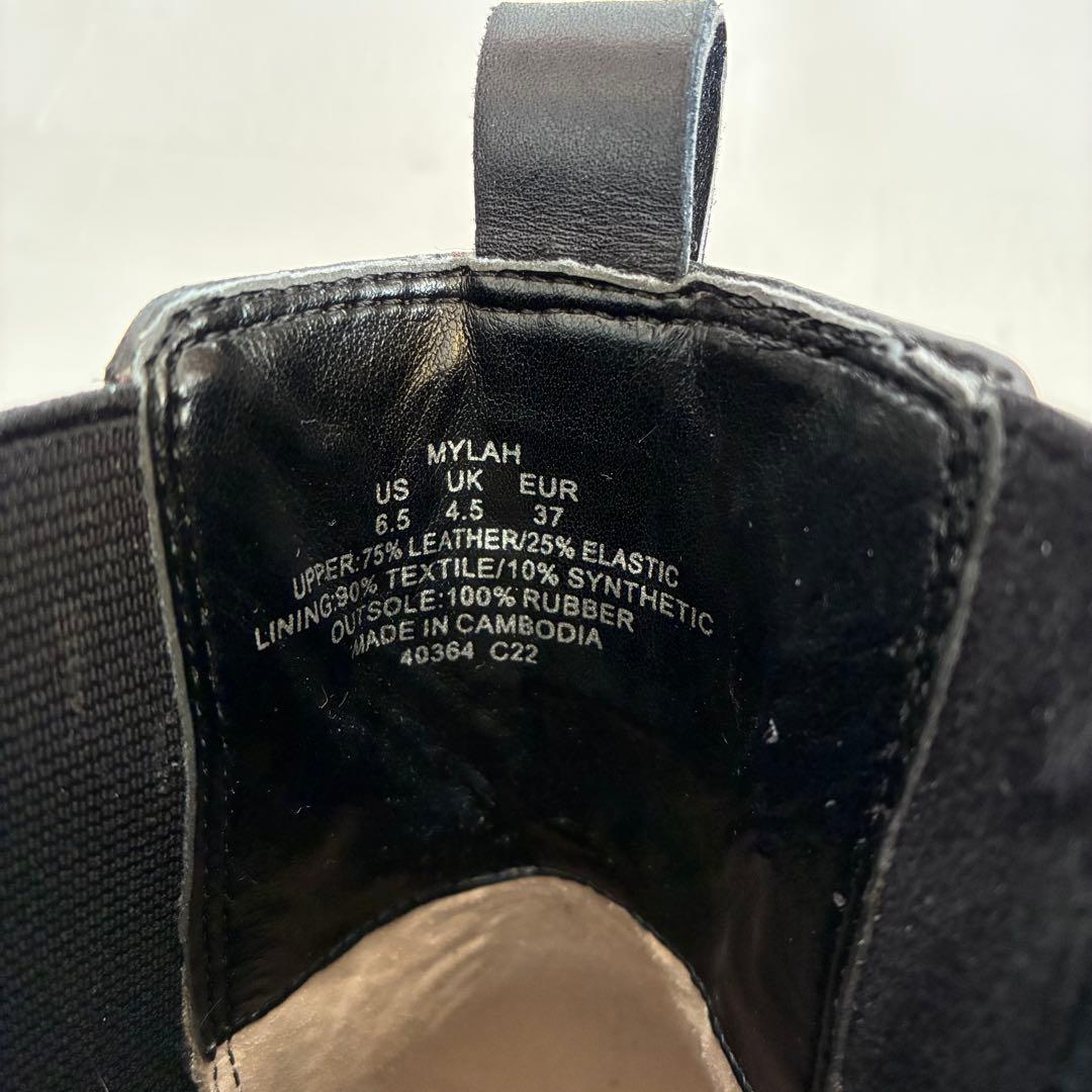 ラルフローレン　サイドゴアブーツ　チェルシーブーツ　23cm 本革　黒　ブラック