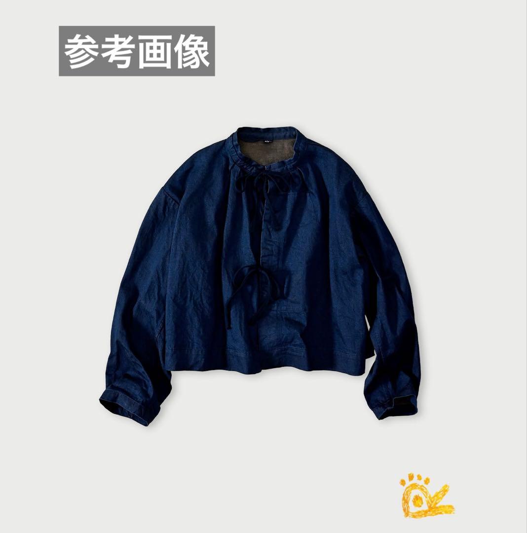 45R インドリネンのミリタリーボレロ　カーディガン　羽織り　完売品