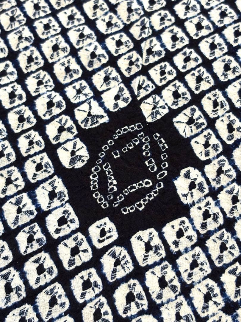 有松絞り　浴衣　蜘蛛絞り