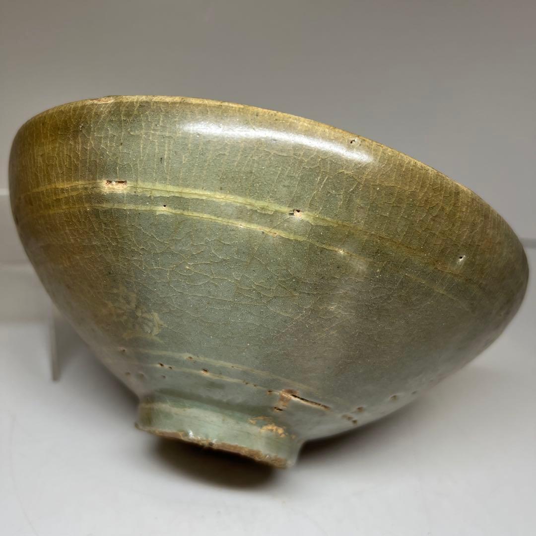 16世紀　高麗青磁白泥象嵌鉢　口径19㎝　東Y7-1003☆2Fトヒサ