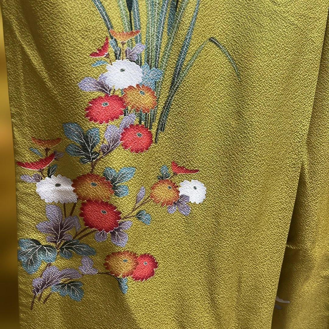 ☆年末特別お値引き☆☆振袖　帯　セット売り　成人式　正絹　からし色