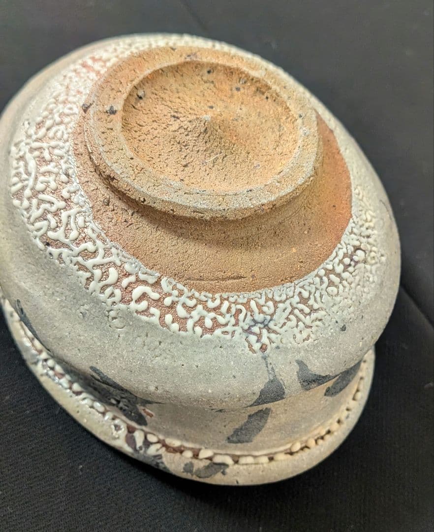 『丸田宗彦』内田皿屋窯　沓形茶碗　絵唐津　茶道具　沓茶碗　共箱しおり共布略歴