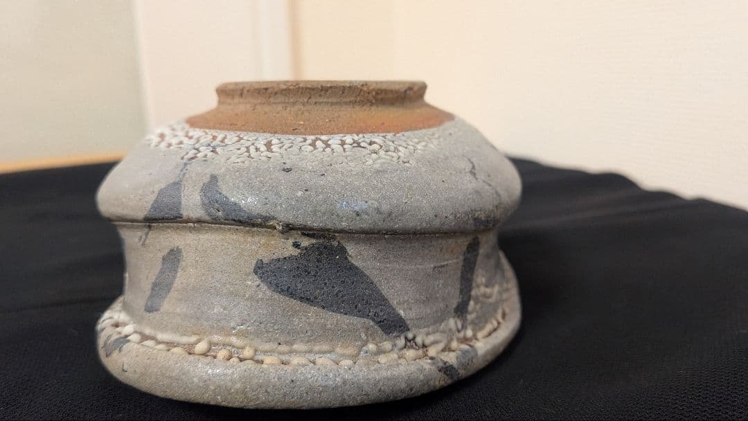 『丸田宗彦』内田皿屋窯　沓形茶碗　絵唐津　茶道具　沓茶碗　共箱しおり共布略歴