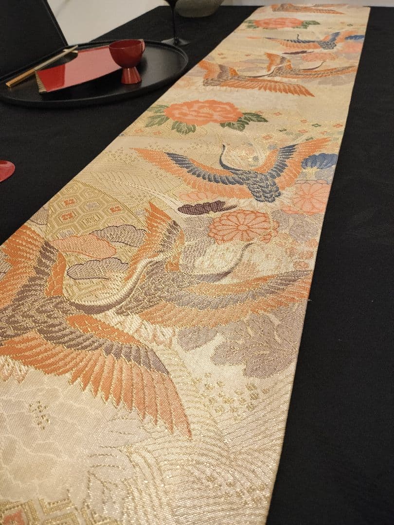 A941★高級‼️ひな祭り‼️袋帯テーブルランナー2ｍ7cm