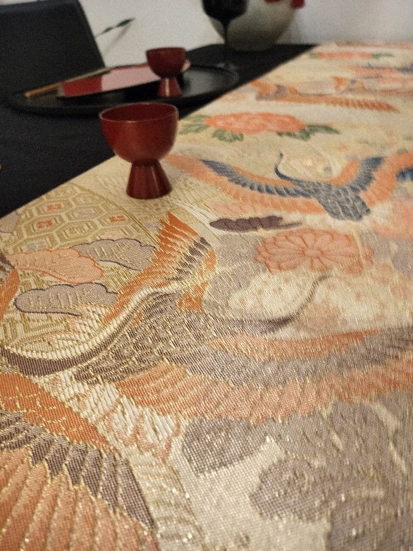 A941★高級‼️ひな祭り‼️袋帯テーブルランナー2ｍ7cm