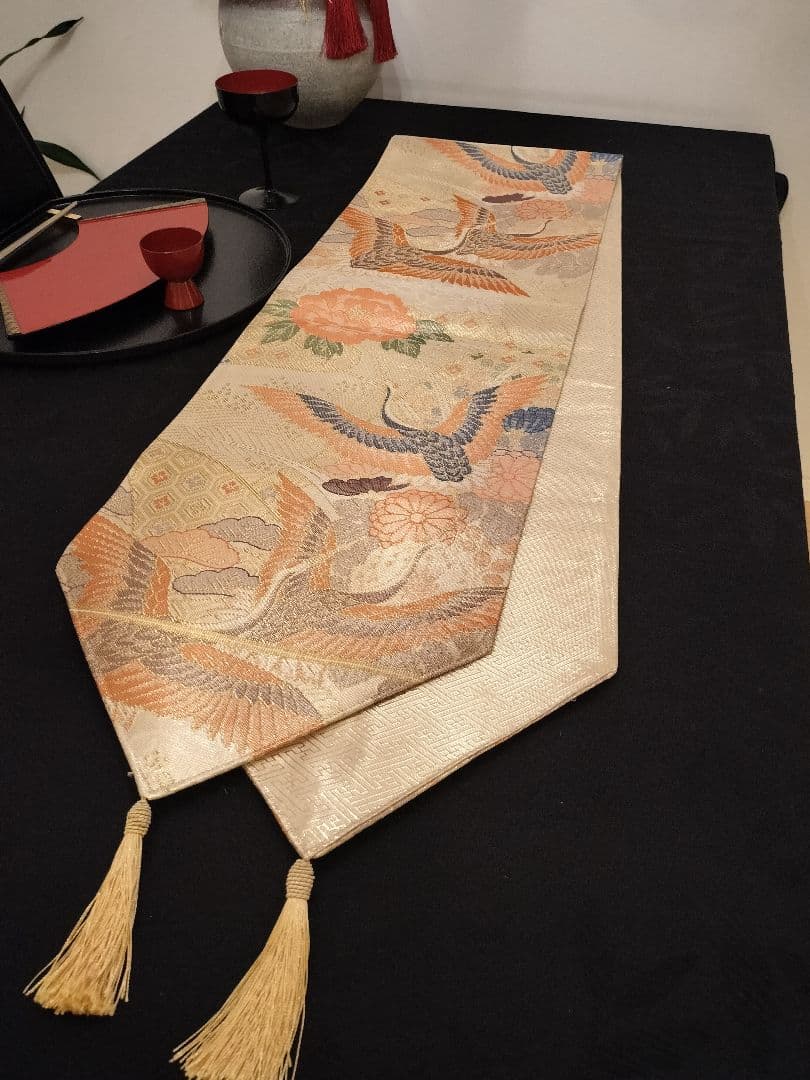A941★高級‼️ひな祭り‼️袋帯テーブルランナー2ｍ7cm