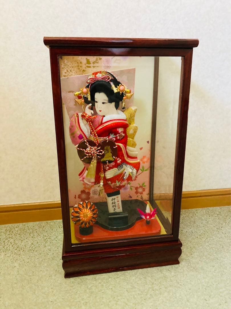 ケース入り　押絵羽子板　飾り物
