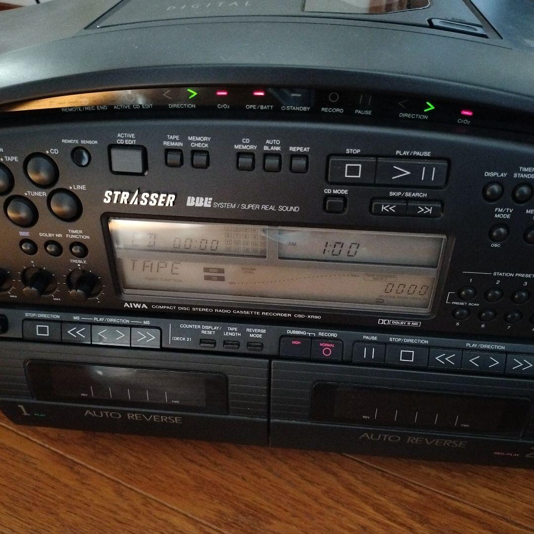 【当時物】AIWA　CSD-XR90　コンパクトディスクステレオ　ラジカセ