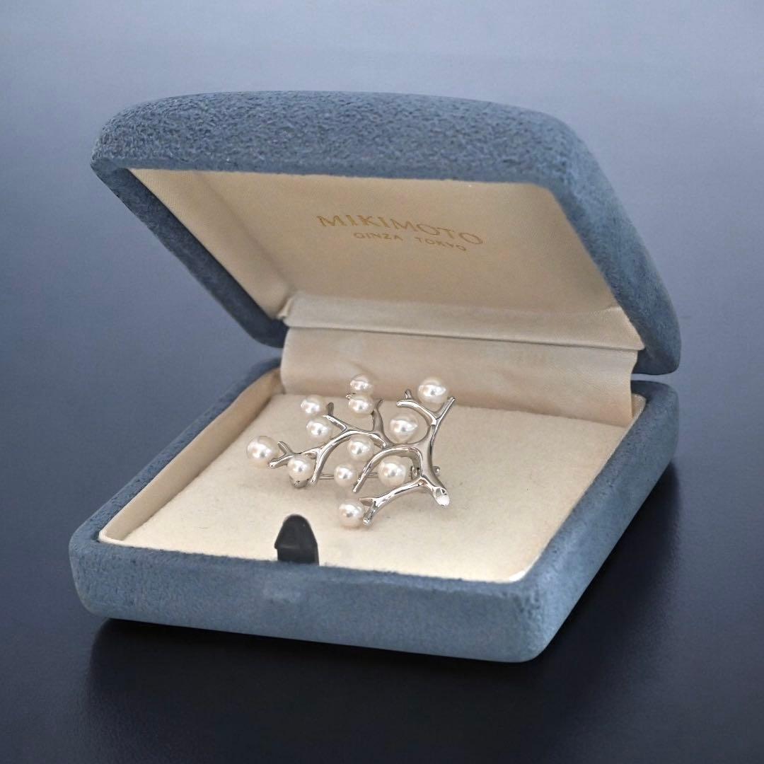【未使用】ミキモト　幸福の木　アコヤ　本真珠　パール　ブローチ　コサージュ