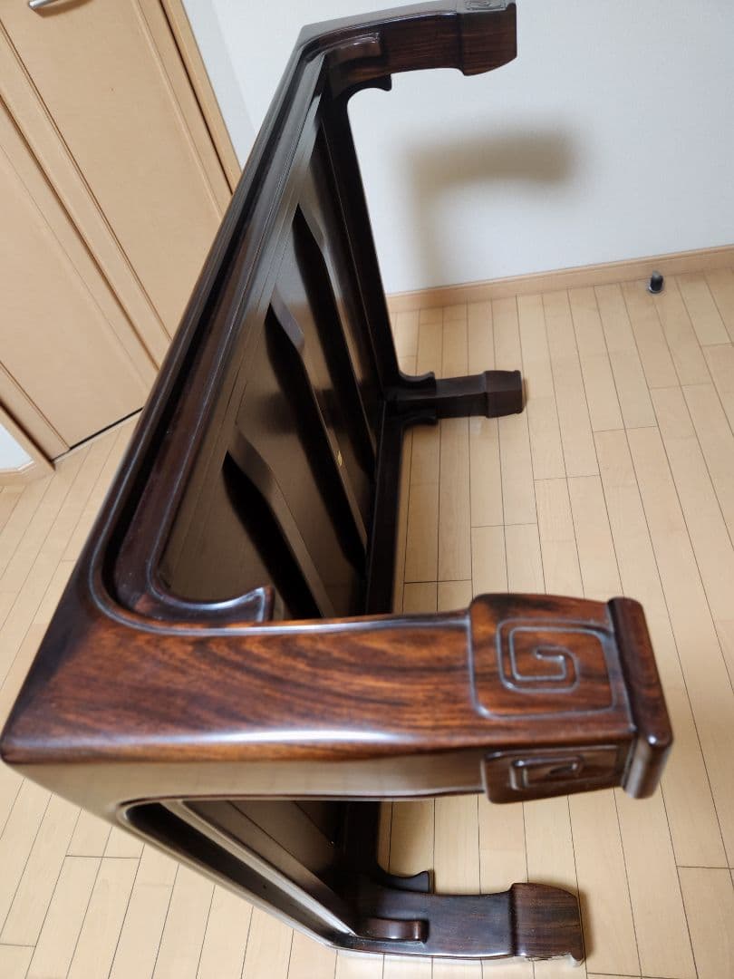 座敷机紫檀 ガラス天板付き