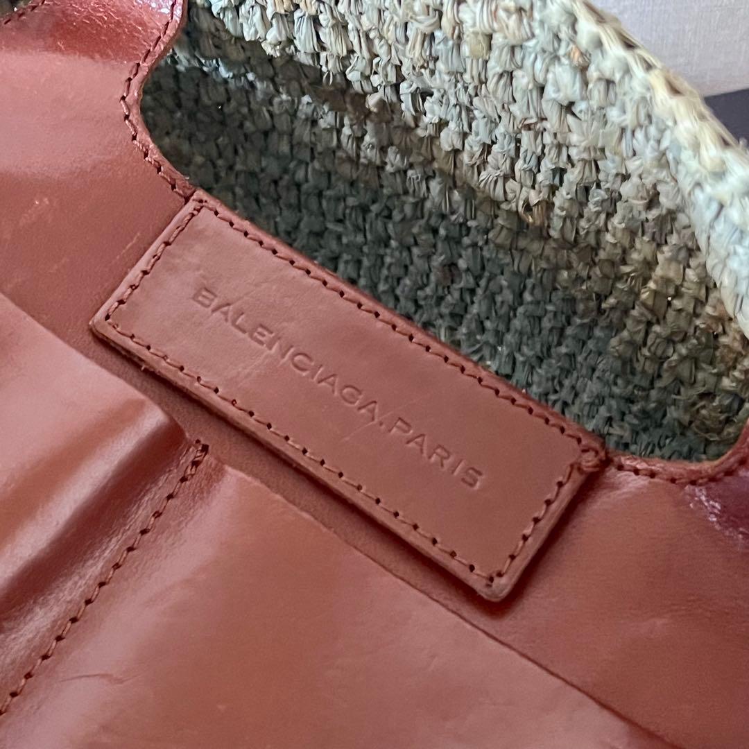 BALENCIAGA バレンシアガ ラフィア ストローバッグ カゴバッグ