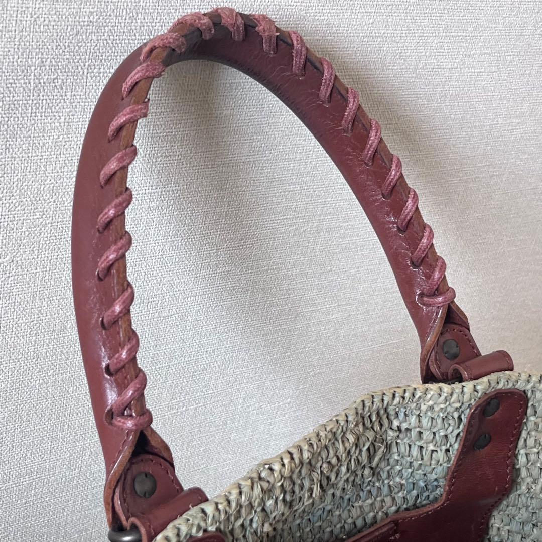 BALENCIAGA バレンシアガ ラフィア ストローバッグ カゴバッグ