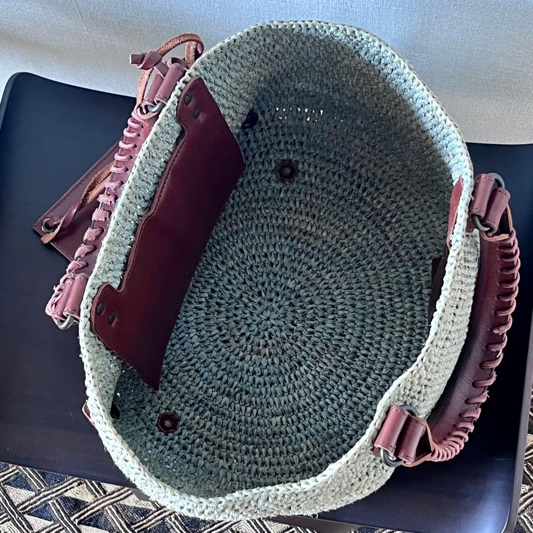 BALENCIAGA バレンシアガ ラフィア ストローバッグ カゴバッグ