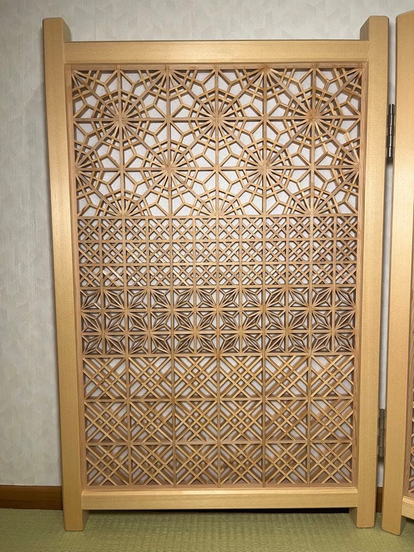 組子　組子細工　衝立　ついたて　パーテーション　伝統工芸品