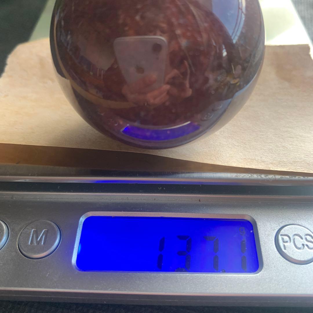 サンストーンスフィア約46.4mm オレンジブラウン　天然石置物