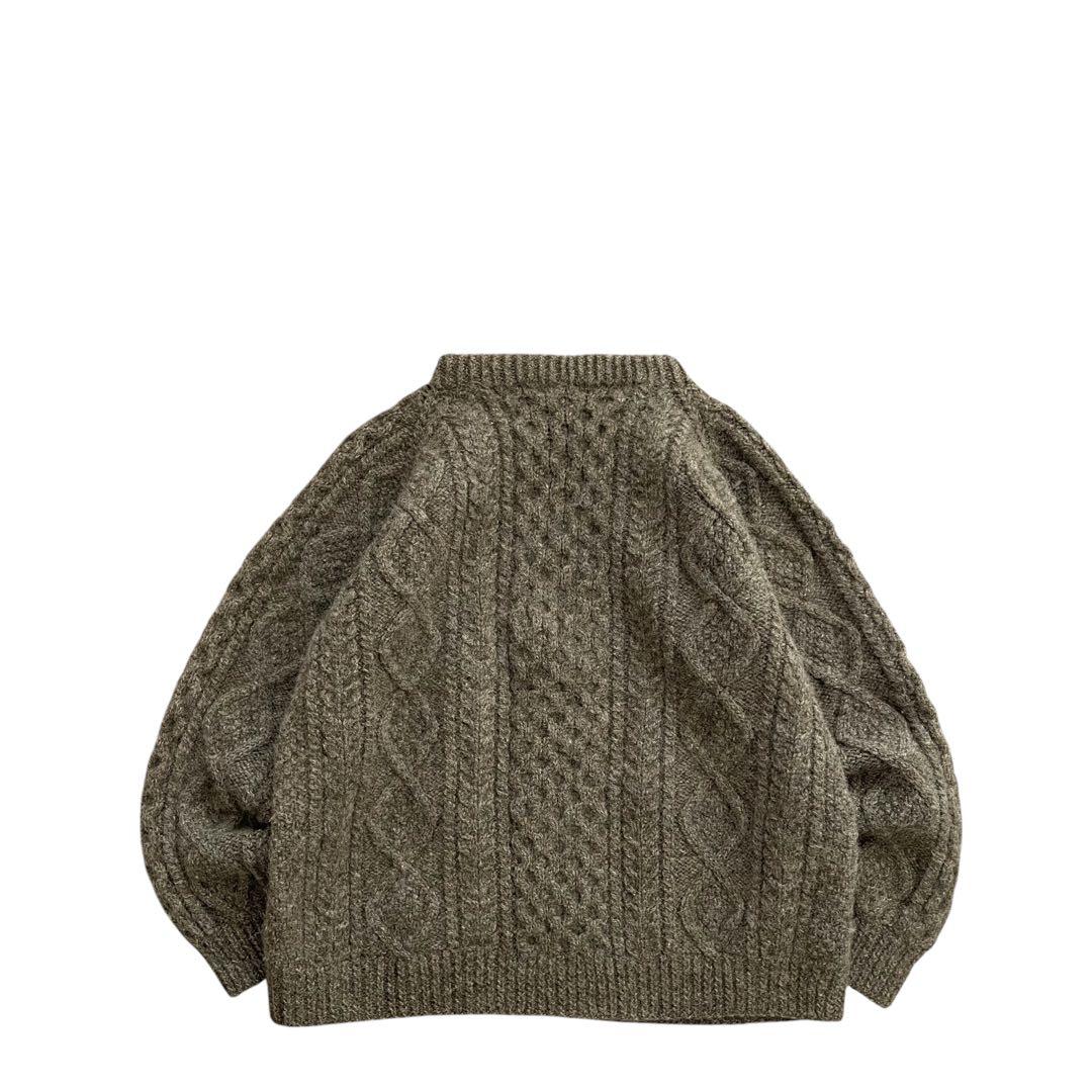 【美品】ARAN KNITTERS 90s アランニット セーター ブラウン