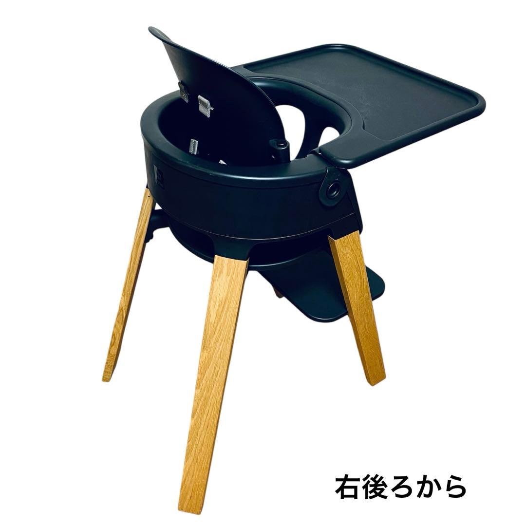 【秋セール中】STOKKE ストッケ ステップスチェア ブラック/ナチュラル