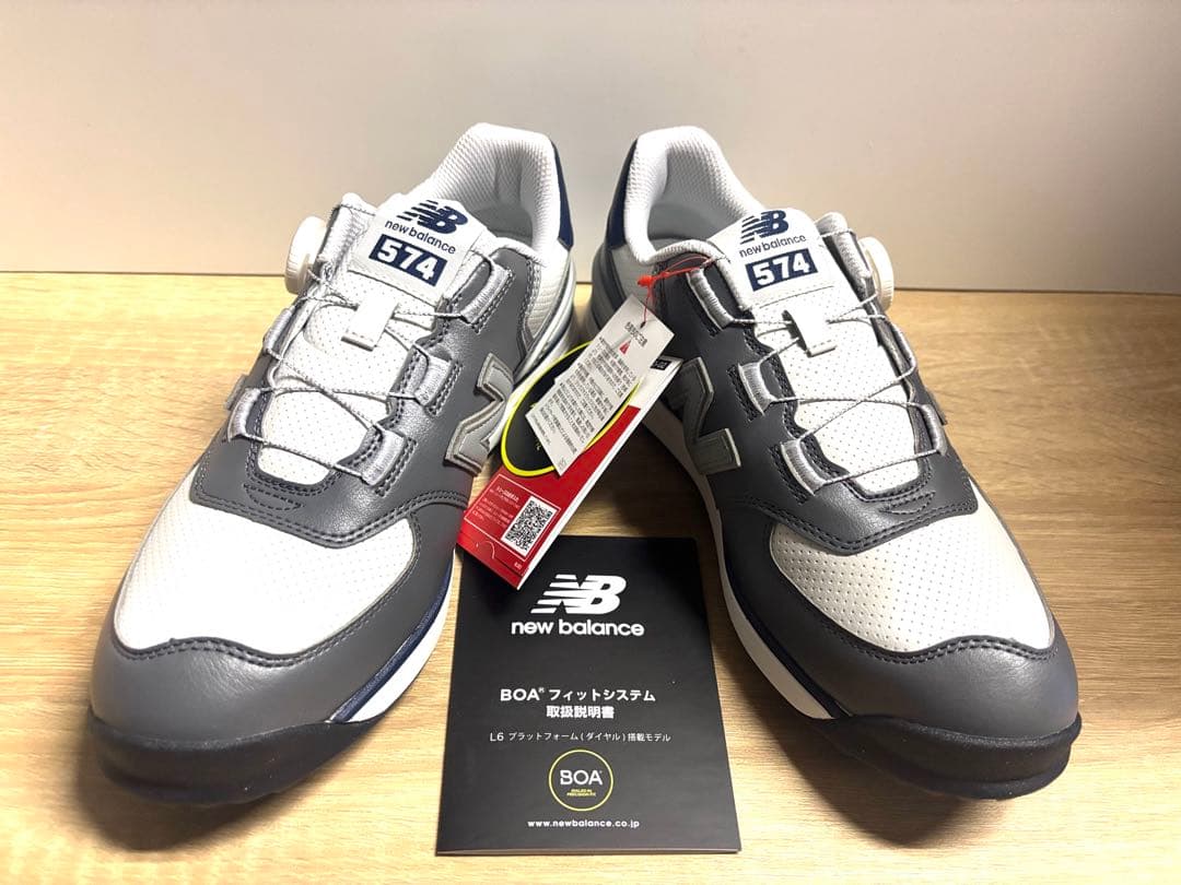 未使用 26.5cm 2E ニューバランスゴルフシューズUG574BJ4 グレー