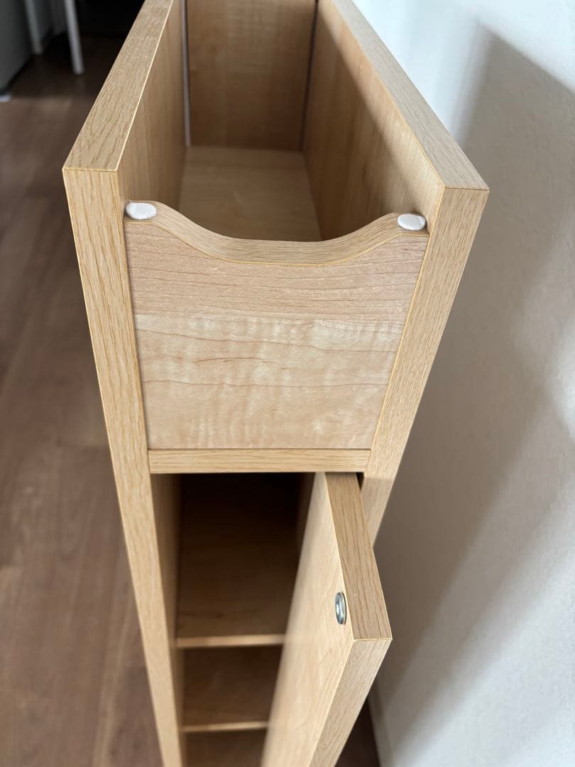 美品！木製Wi-Fi ルーターボックス　縦型収納ラック 14.5X40XH85㎝