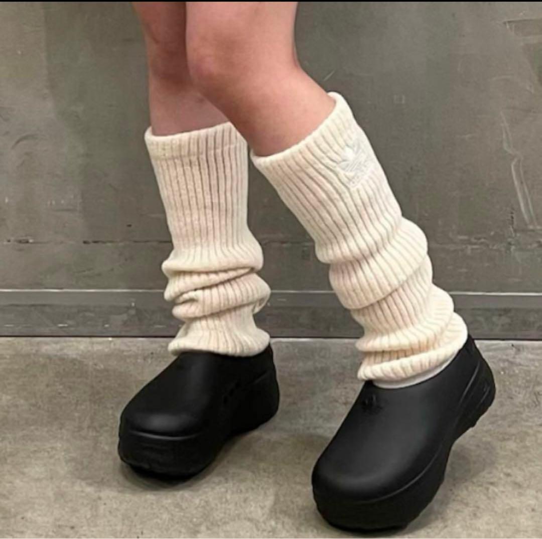 adidas レッグウォーマー 2点セット 黒 白