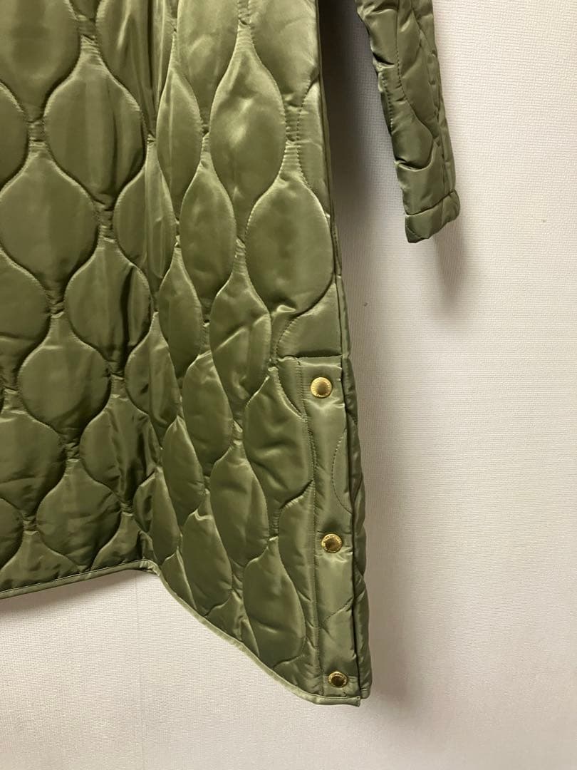 M*O様 トラドィショナルウェザーウェアノーカラーロングジャケット カーキ36サ